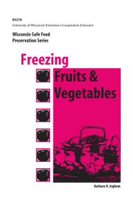 Freezing Fruits &amp; Vegetables Wisconsin Safe Food