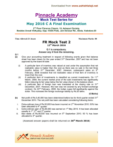 Pinnacle Academ y  Mock Test Series for