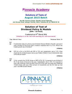 Pinnacle Academ y  Solutions of Tests of
