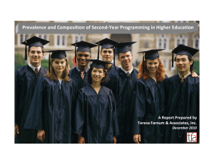 Prevalence and Composition of Second‐Year Programming in Higher Education + A Report Prepared by 