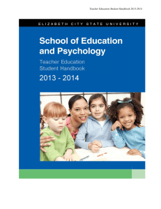 Teacher Education Student Handbook 2013-2014