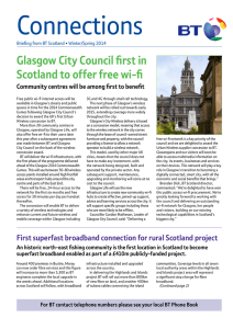 Connections Glasgow City Council first in Scotland to offer free wi-fi