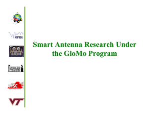 Smart Antenna Research Under the GloMo Program