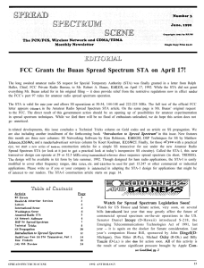 FCC Grants the Buaas Spread Spectrum STA on April 17!