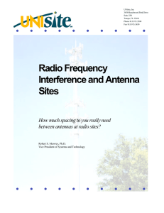 Radio Frequency Interference and Antenna Sites How much spacing to you really need