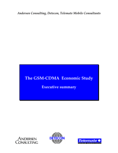The GSM-CDMA  Economic Study Executive summary