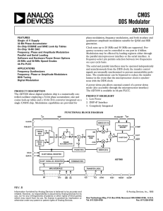 a CMOS DDS Modulator AD7008