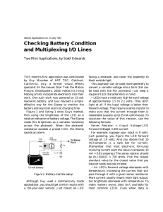 Checking Battery Condition and Multiplexing I/O Lines