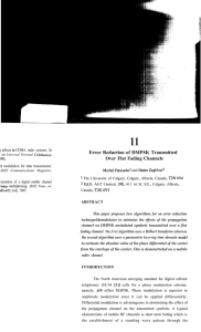 11 Error Reduction of DMPSK Transmitted Over Flat Fading Channels