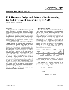 SystemView PLL Hardware Design  and  Software Simulation using