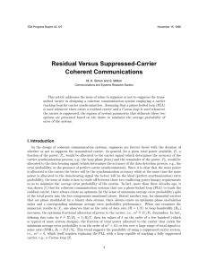Residual Versus Suppressed-Carrier Coherent Communications