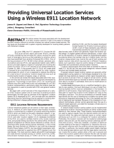 Providing Universal Location Services Using a Wireless E911 Location Network