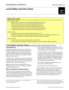 Local Sales and Use Taxes  164 What’s New in 2016