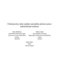 Child poverty, labor markets and public policies across industrialized countries