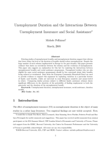 Unemployment Duration and the Interactions Between Unemployment Insurance and Social Assistance ∗