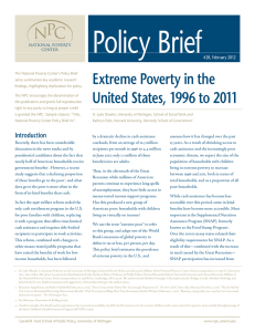 Policy Brief Extreme Poverty in the #28, February 2012