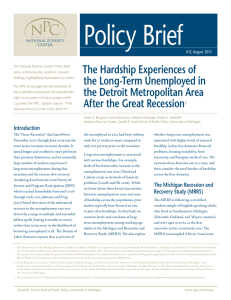 Policy Brief The Hardship Experiences of the Long-Term Unemployed in