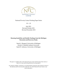 National Poverty Center Working Paper Series #11 – 23 July 2011