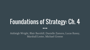 Foundations of Strategy: Ch. 4 Marshall Lester, Michael Greene