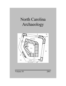 North Carolina Archaeology Volume 50 2001