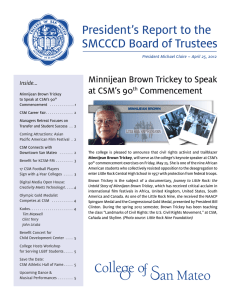 President’s Report to the SMCCCD Board of Trustees at CSM’s 90