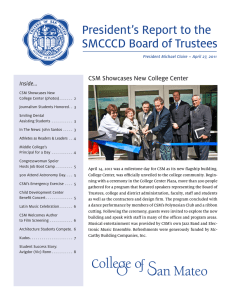 President’s Report to the SMCCCD Board of Trustees 1