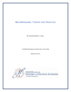 Ben Bernanke: Theory and Practice  by Alexander J. Gill