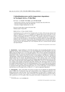 Cathodoluminescence and its temperature dependence in Tm-doped Al Ga
