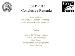PSTP 2013 Conclusive Remarks