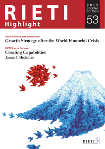 53 Growth Strategy after the World Financial Crisis Creating Capabilities James J. Heckman