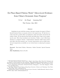 Do Place-Based Policies Work? Micro-Level Evidence from China’s Economic Zone Program ,