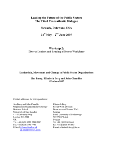 Leading the Future of the Public Sector: The Third Transatlantic Dialogue