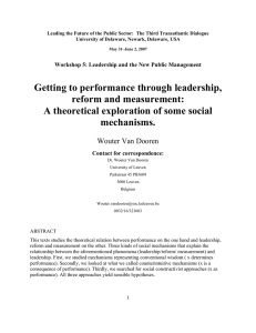 Leading the Future of the Public Sector:  The Third... University of Delaware, Newark, Delaware, USA