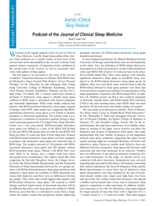 Journal of Clinical Sleep Medicine t iP r