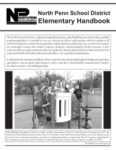 Elementary Handbook North Penn School District