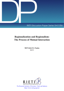 DP Regionalization and Regionalism: The Process of Mutual Interaction