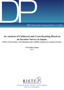 DP An Analysis of Unilateral and Cross-licensing Based on