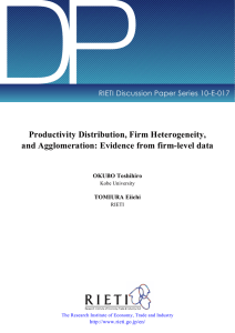 DP Productivity Distribution, Firm Heterogeneity, and Agglomeration: Evidence from firm-level data