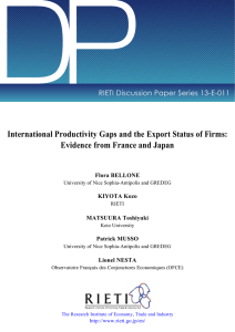 DP International Productivity Gaps and the Export Status of Firms: