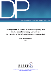 DP Decomposition of Gender or Racial Inequality with Endogenous Intervening Covariates: