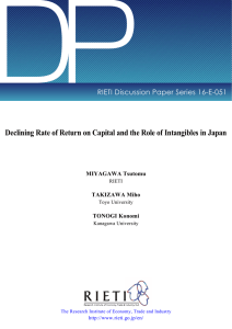 DP Declining Rate of Return on Capital and the Role of... RIETI Discussion Paper Series 16-E-051 MIYAGAWA Tsutomu