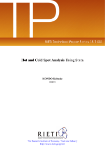 TP Hot and Cold Spot Analysis Using Stata KONDO Keisuke