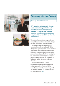 Summary directors’ report