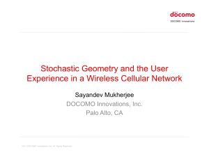 Stochastic Geometry and the User Experience in a Wireless Cellular Network