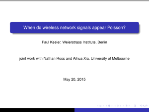 When do wireless network signals appear Poisson?
