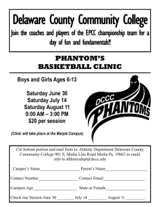 Delaware County Community College day of fun and fundamentals!! PHANTOM’S