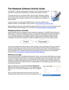 The Notebook Software Activity Guide