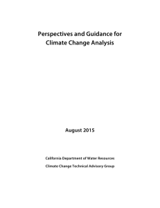 Perspectives and Guidance for Climate Change Analysis August 2015