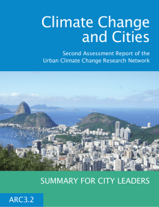 Climate Change and Cities SUMMARY FOR CITY LEADERS ARC3.2