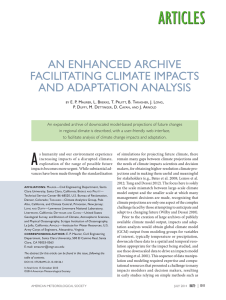 AN ENHANCED ARCHIVE FACILITATING CLIMATE IMPACTS AND ADAPTATION ANALYSIS